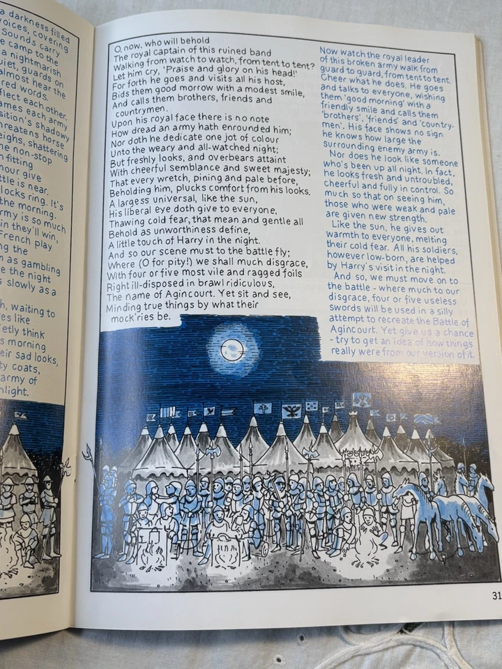 Shakespeare Henry V Comic Book Illustrated Graphic Novel Paperback Foto 3 de 4
