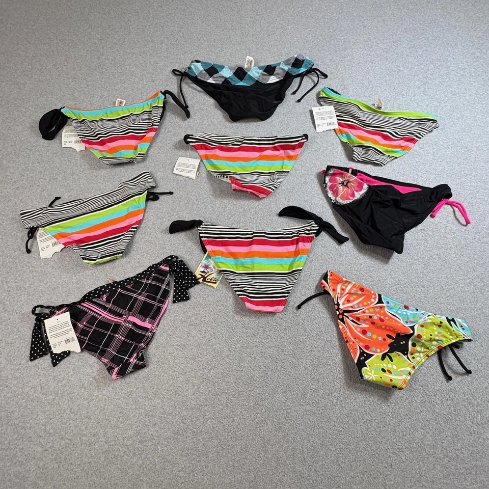 Hobie Bikini Swim Bottoms Womens Small Lot of 8 NWT Striped Floral Surf Swimwear - Image 2 of 4