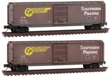 Micro-Trains MTL Z-Scale 50ft Box Cars Southern Pacific/SP (Weathered) 2-Pack