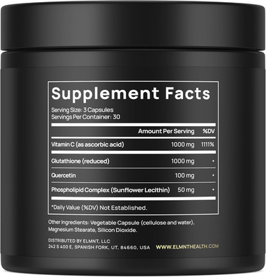 2150Mg Super Liposomal Glutathione Supplement W. Vitamin C, Quercetin & Pure ...