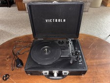 Victrola Black 3-Speed Bluetooth Portable Suitcase Record Player VSC-550BT