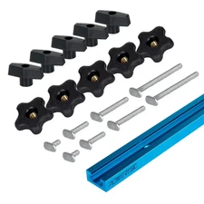 Universal T-Track Kit with 48 In. T-Track and Hardware Kit for Woodworking (1-Se