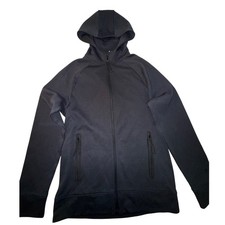 All in Motion Womens Ponte Full Zip Hoodie Black Active Jacket S