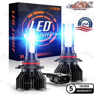 For GMC Sierra 2500 HD 2001-2006 2pcs Ice Blue LED High Beam Lights Bulbs 8000K