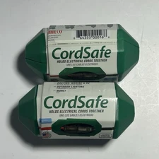 CordSafe Water-Resistant Extension Cord Plug Protector Green 2 Pack New Sealed