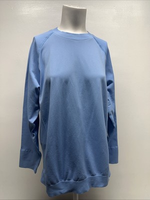 Halfdays Johnson Baselayer Top Long Sleeve Shirt Blue New Women's Plus Size 2X