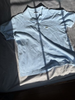 Lacoste Boys Short Sleeve Classic Polo Blue 100% Cotton NWT S