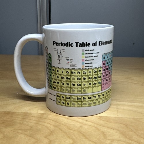 Chemistry Periodic Table of Elements Ceramic Coffee Mug Tea Cup White BRAND NEW
