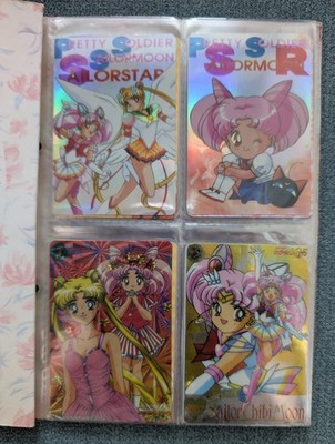 Sailor Moon Binder With Vintage Prism Cards/Stickers Lot Of 50 Holo Rare