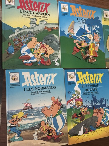 Vintage 1977 Asterix Comic Books Goscinny Uderzo Bilingual: English and Catalan - Picture 2 of 10