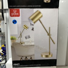 Globe electric Pratt 20 in. Matte Brass Desk Lamp 52098