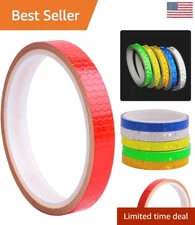 Red Reflective Safety Tape 0.5'' x 10' - Strong Adhesive for Trucks & Trailers