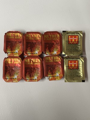 WcDonalds Sauces x2 NETHER FLAME SAUCE X5 McDonald's New Limited