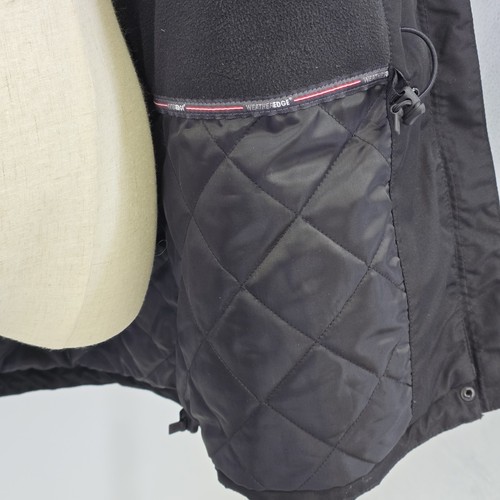 Eddie Bauer Damen große schwarze isolierte Jacke mit abnehmbarer Kapuze WeatherEdge - Bild 14 von 21