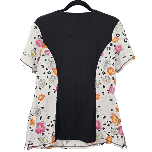 Blusa Médica Cherokee Infinity Para Mujer Mediana Estampado Floral Uniforme #2629A - Imagen 4 de 8