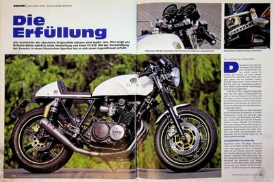 Motorrad Classic 2052) Yamaha XS 850 Cafe Racer in einer seltenen Vorstellung au