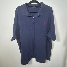 2 Polo Ralph Lauren Men's Navy Blue Big & Tall Short Sleeve Polo Shirt 3XB