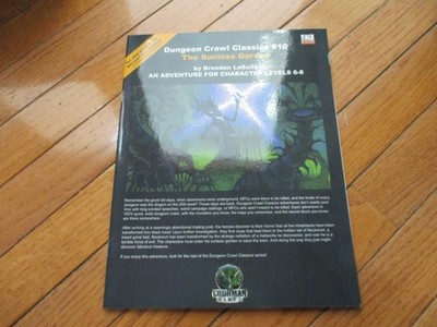 D&D D20 Dungeon Crawl Classics RPG DCC 10 The Sunless Garden