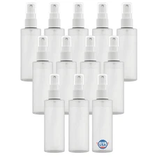 【Made in Usa】Plastic Spray Bottle Fine Mist 4 Oz (120Ml) – Refillable, Reusable,