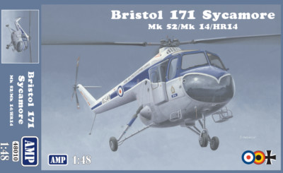 AMP Models 1/48 BRISTOL 171 SYCAMORE Mk.52 Mk.14 HR14 British Helicopter