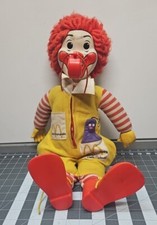 Vintage 1978 Ronald McDonald 21'' Doll with Working Whistle and Grimace