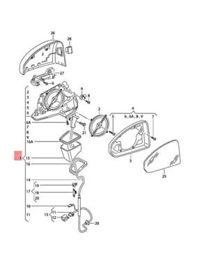 AUDI EXTERIOR MIRROR MOUNTING ELECTRIC SATIN BLACK 8S1857410B9B9 NO DUTY TO  