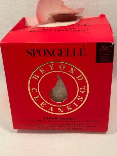 Spongelle SUGAR DAHLIA 2 Duschgel Infused Buffers 30+ Wäschen 5,5 oz Neu im Karton
