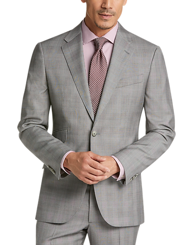 Slim Fit Plaid Suit 