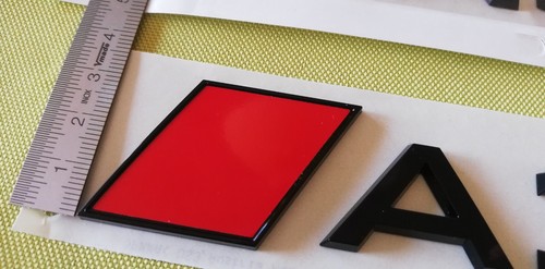 Original Audi A3 Schriftzug schwarz Tuning Raute Exclusive Black Edition EMBLEM - Bild 5 von 9