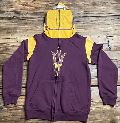 Youth Arizona State University ASU Hoodie With Helmet Hood Sz Youth MEDIUM 10/12