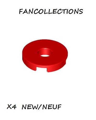 Tile round 2x2 with hole Lego 15535-4x Plaques Red lot kg NEW Rouge