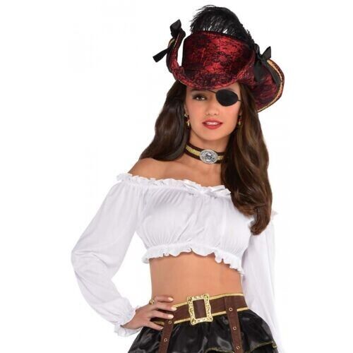 NEW Sexy Pirate Off the Shoulder Top Shirt ADULT Steampunk Renaissance Costume - Picture 1 of 3