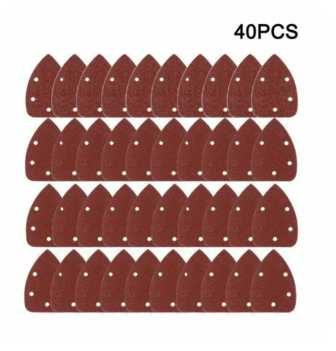 40 Pcs Sander Pads Sandpaper for Electric Sander 5 Holes Detail Sandpaperer