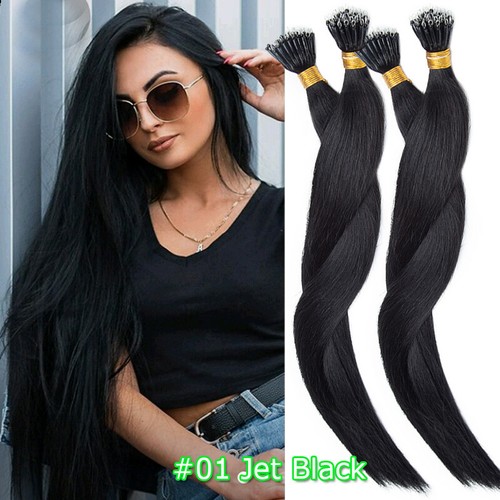 AAA+ Thick Russian Nano Ring Loop Micro Bead Tip Human Remy Hair Extensions 150G - Picture 13 of 54