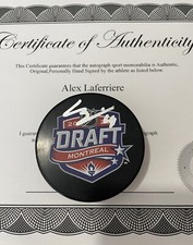 Alex Laferriere Autographed Signed Los Angeles Kings Draft 2020 Puck W/ Case COA