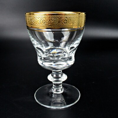 Theresienthal Glas Trinkglas Mintonborde Mintonborte Goldrand Concord 10cm