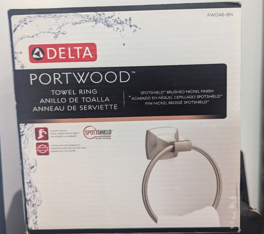 Delta PWD46BN Portwood Round Towel Ring Brushed Nickel eBay