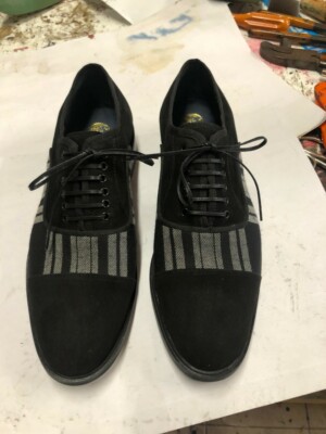 Oxford Modell Schuhe aus Wildleder und Stoff Gr. 40 Gummisohle