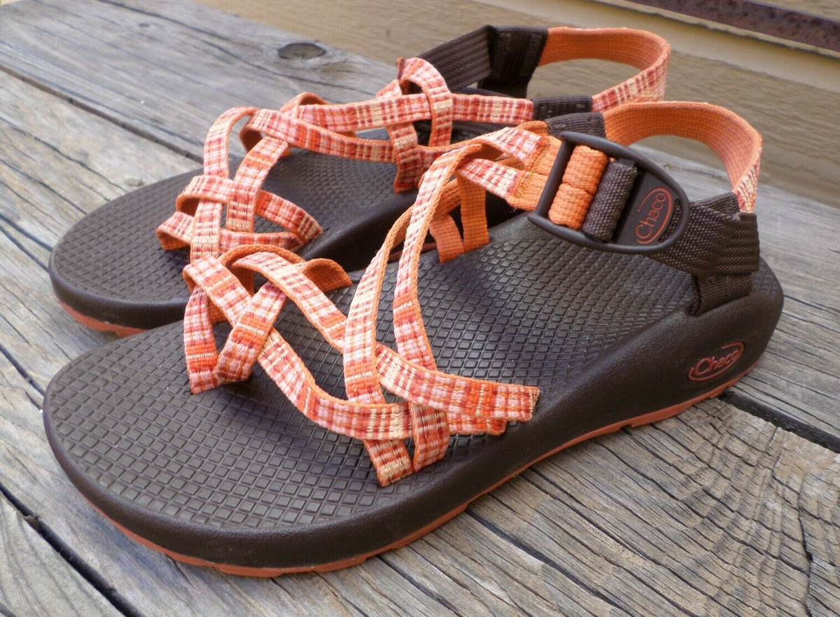 CHACO Orange Strappy Sport Sandals Women display picture 2