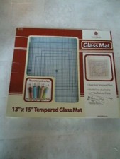 Walnut Hollow 13 X 15 Tempered Glass Mat Work Surface W/ Gridlines Molded Tr