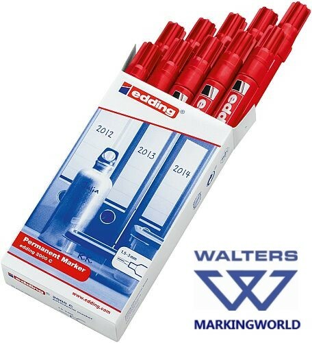 Rotulador permanente Edding 2000 C | Plumín bala | Recargable | Caja 10 - Imagen 15 de 25