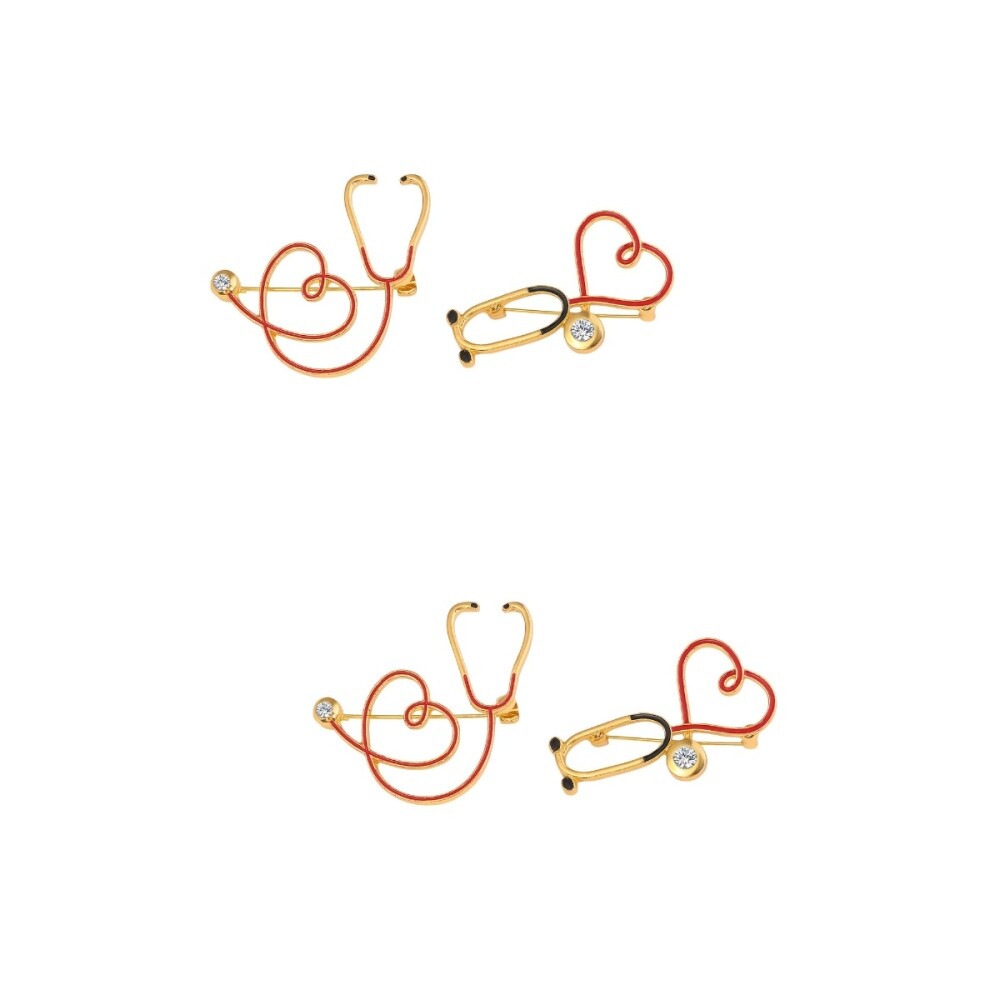 4 Pcs Stethoscope Brooch Alloy Lovers Brooches and for Women eBay