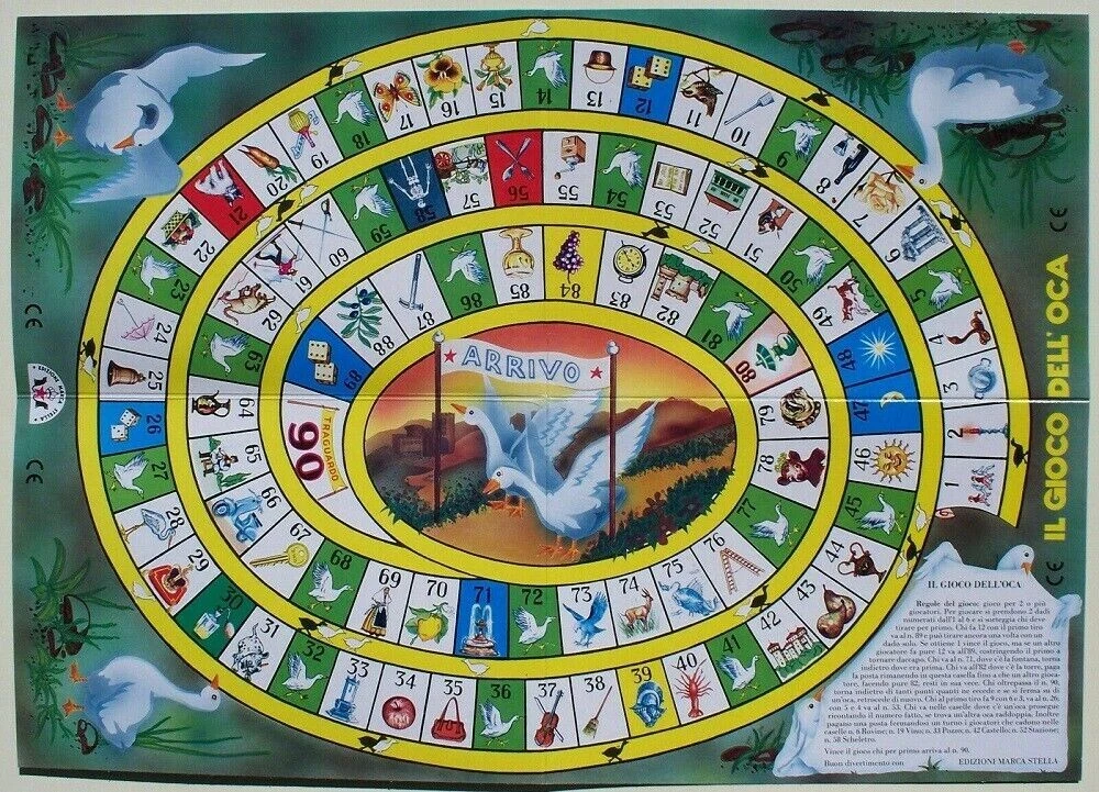 Gioco dell'Oca per Babini Gioco dell Oca Da Tavolo Valigetta Tabellone Richiudibile da Tavolo