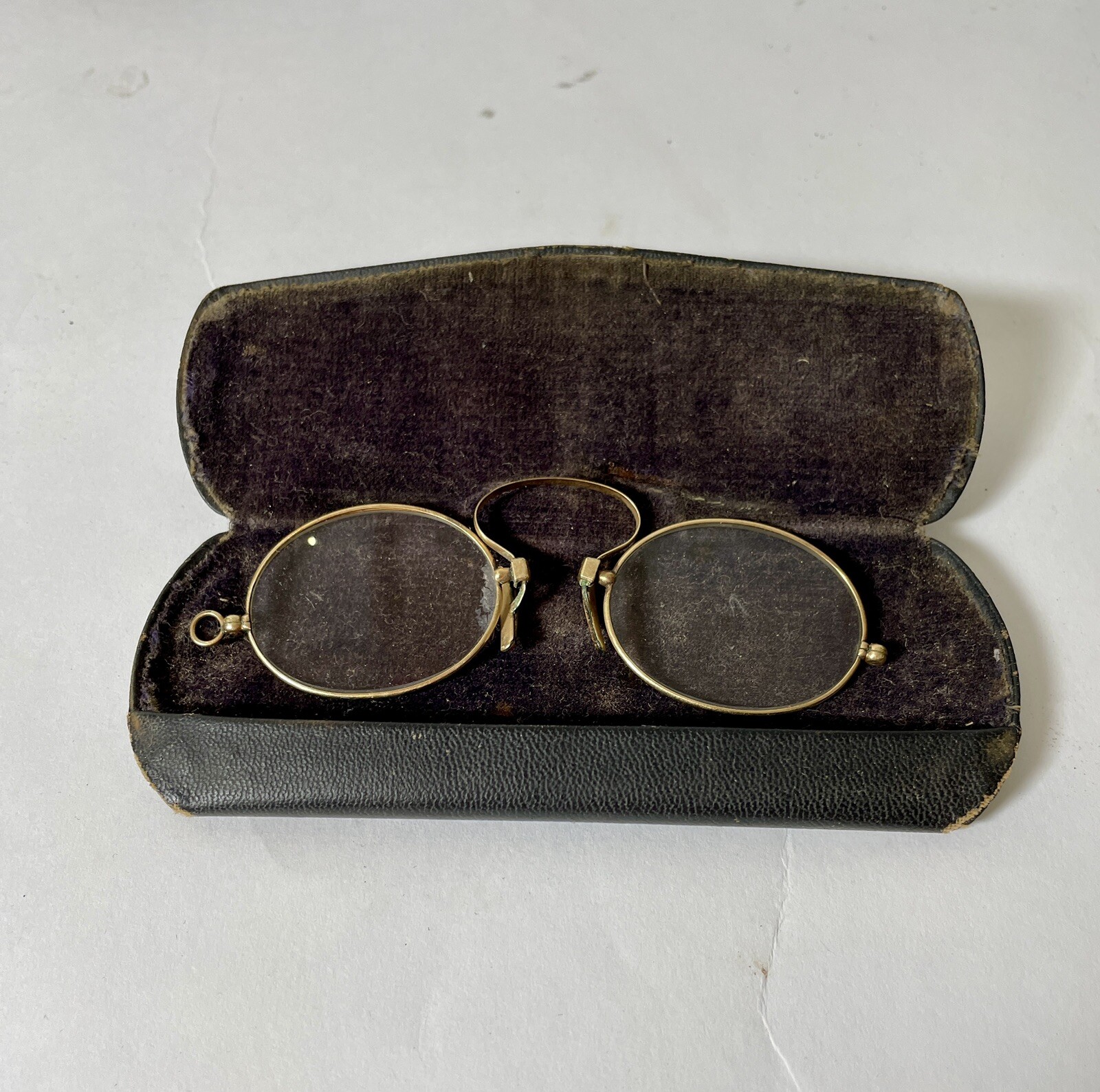 Antique Spring Bridge Pince Nez Reading Glasses (No C… Gem