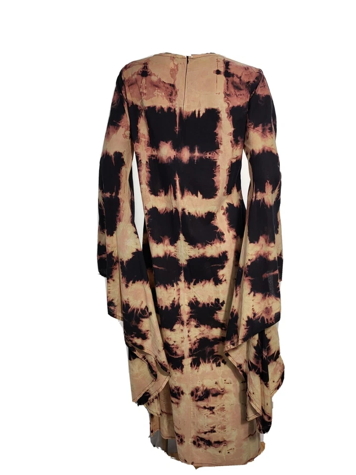 Gothic Festival Boho Bohemian Party Fairy Renaissance Reverse Tie Dye dress - Image 2 of 4