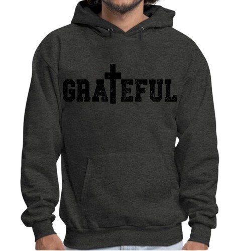 Mens Graphic Hoodie Grateful Print - Picture 6 of 54