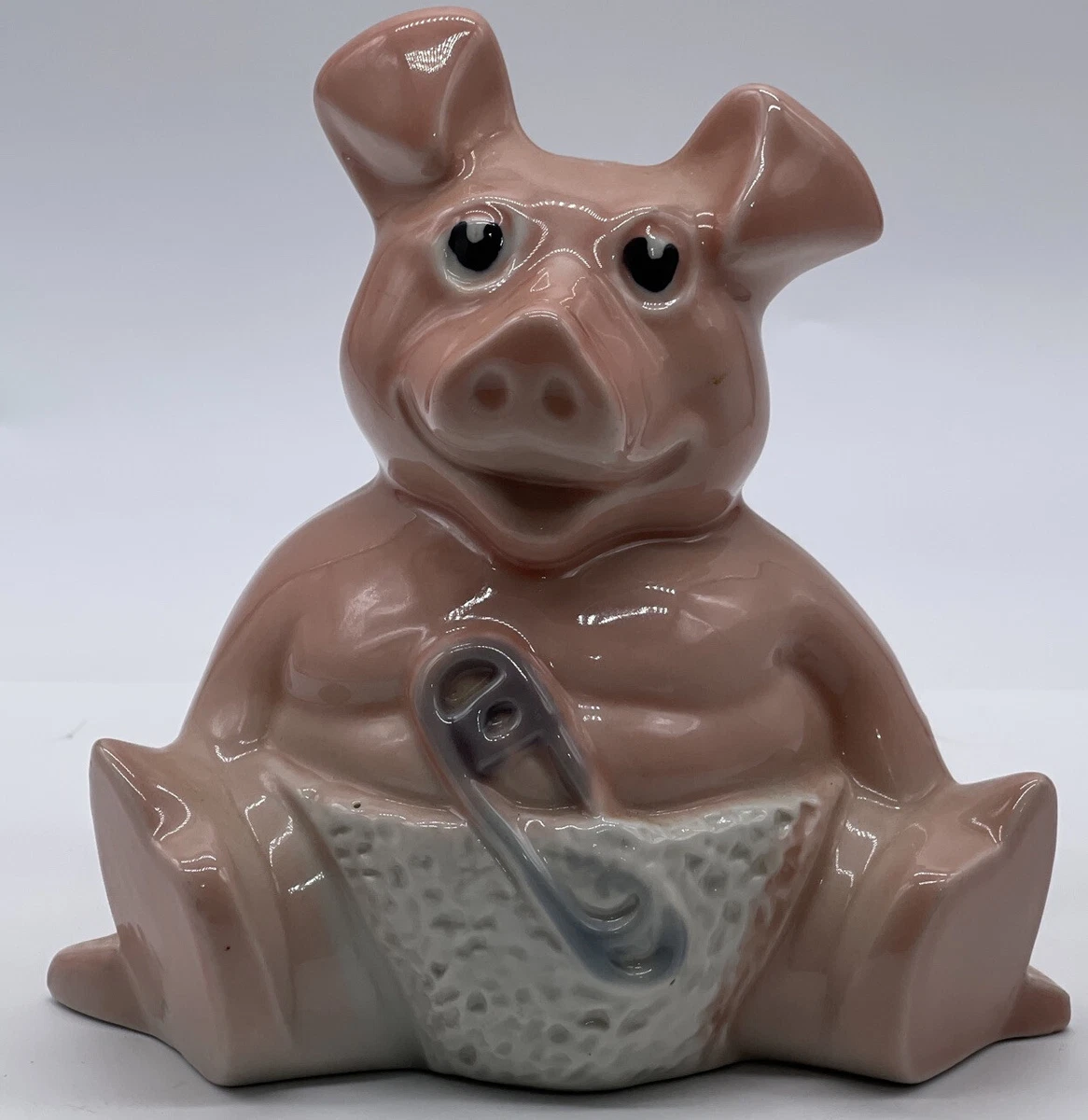 Vintage Pink Piggy Bank NatWest Wade Westminster Piglet Wearing