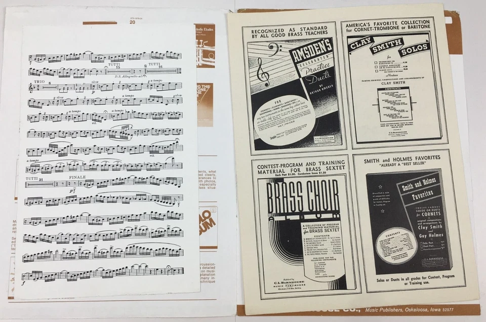 Sunbeams Clarinet Piano Duet Sheet Music JJ Richards Published By CL Barnhouse - Image 3 of 4
