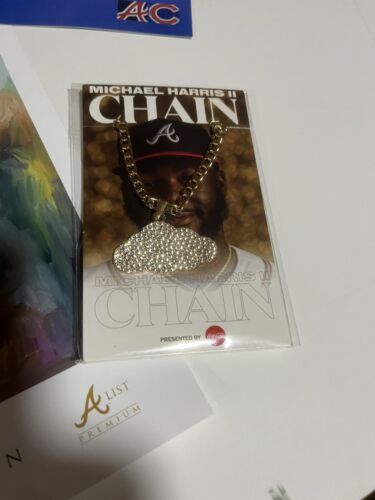 Atlanta Braves Chain Michael Harris II Cloud 2024 SGA 5/15/24 W/ GAMEDAY&POSTER - Picture 2 of 4