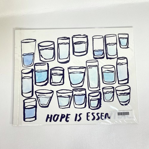 Hope Is Essential Print Optimism Cups Hand Embellished Watercolor